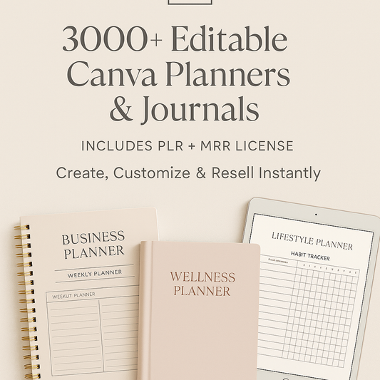 🩷 3000+ Canva Planners & Journals Mega Bundle |